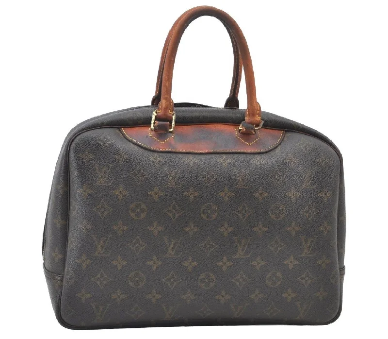 Authentic Louis Vuitton Monogram Deauville Hand Bag M47270 LV Junk K8199