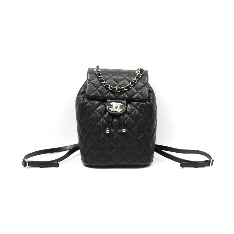 Chanel Small Urban Spirit Backpack Black Caviar Gold Hardware