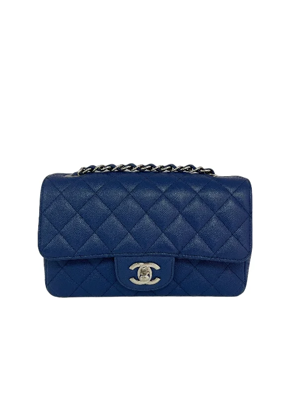 Chanel Mini Rectangle Blue Caviar SHW #25 SKC1328