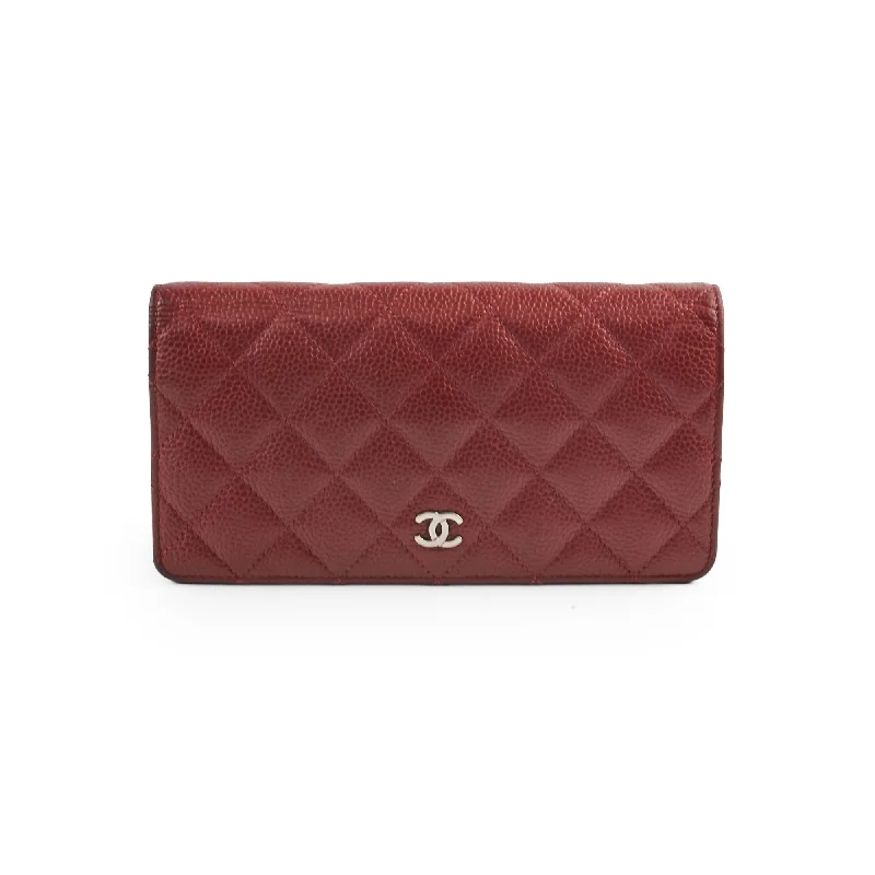 Chanel Long Wallet Red Caviar - Series 18