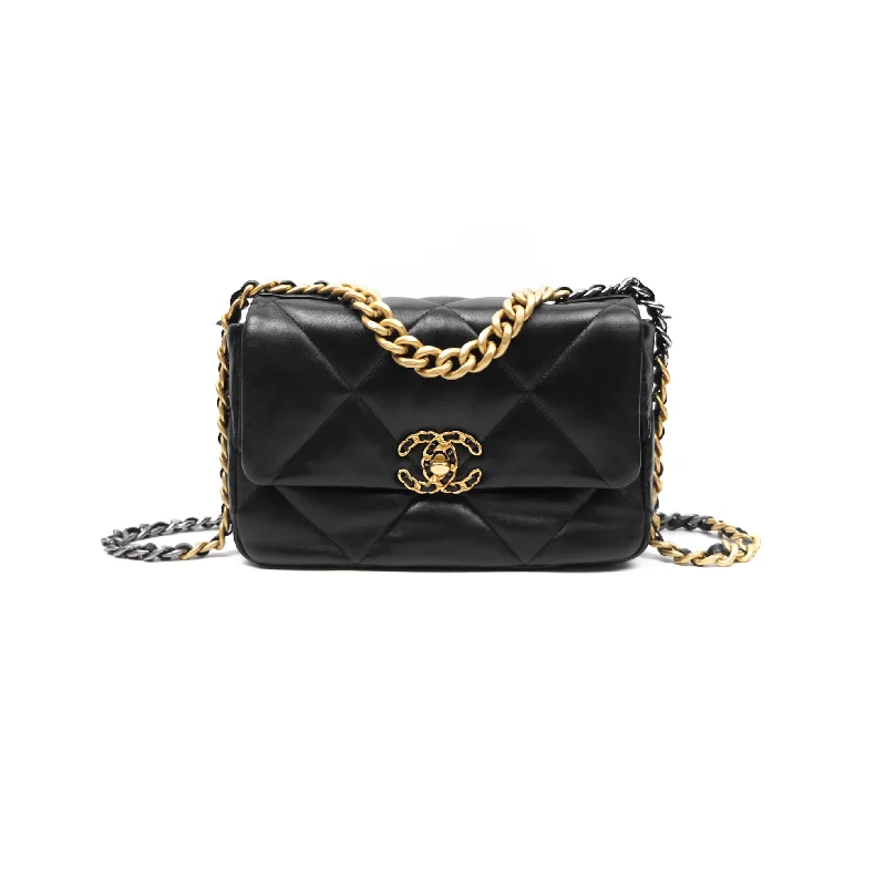 Chanel 19 Small Black Mixed Hardware