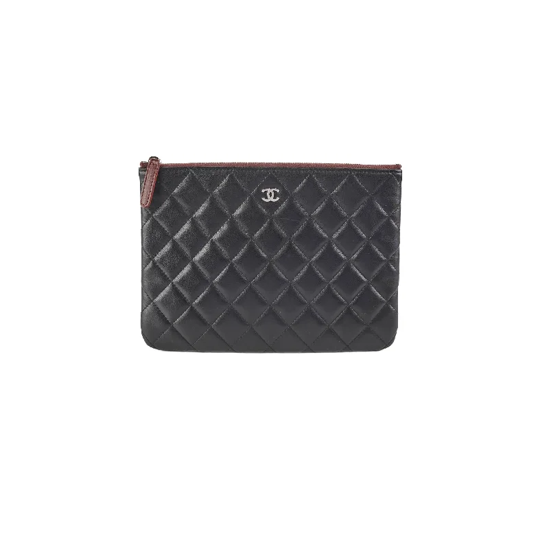 Chanel Small O Case Black Lambskin