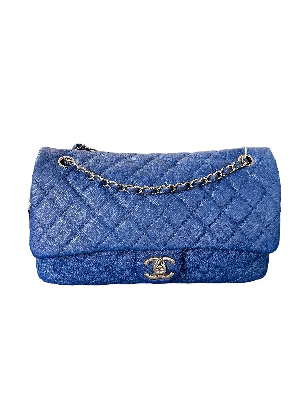 Chanel Easy Flap Electric Blue Caviar PHW SYCY208