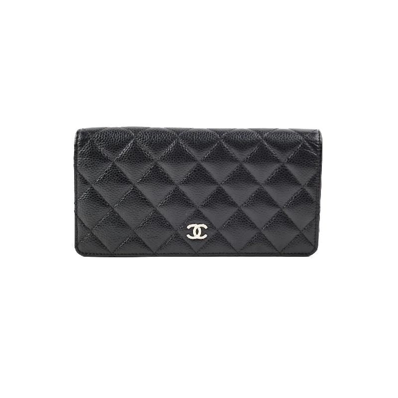 Chanel Fold Black Caviar Wallet Series 22