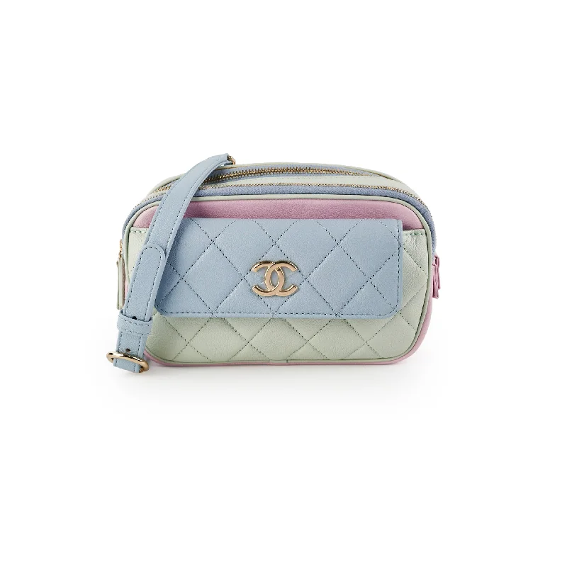 Chanel Goatskin Quilted Waist Bag Pastel