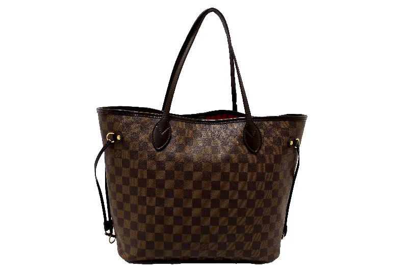 Authentic Louis Vuitton Damier Ebene Neverfull MM Shoulder Bag