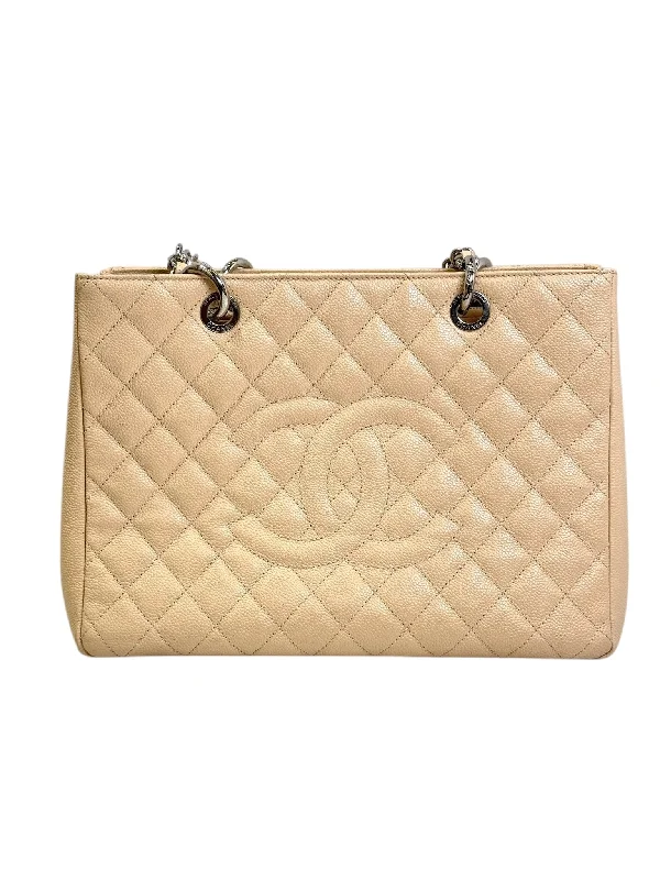 Chanel Cream Caviar Tote GST