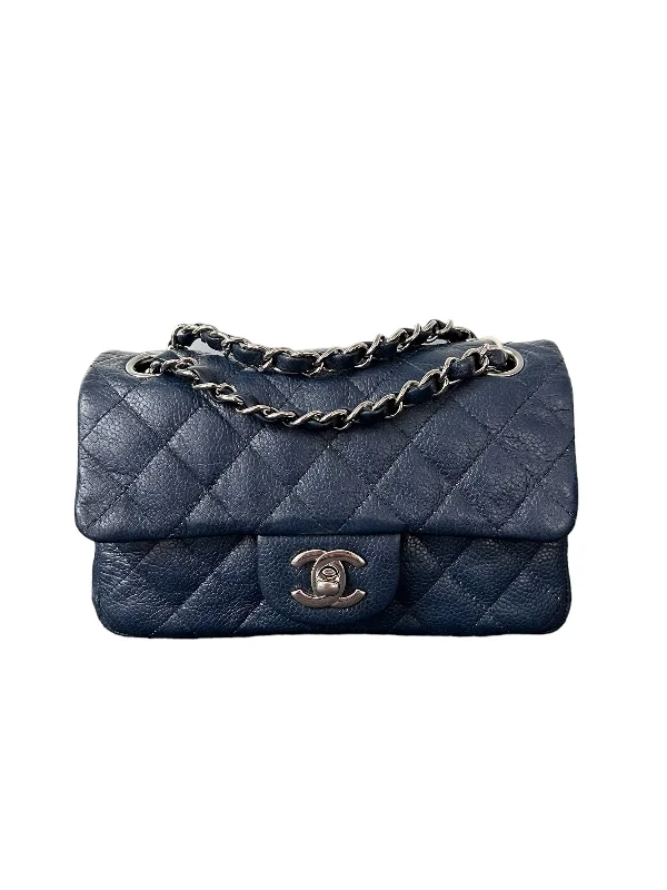 Chanel Mini Rectangle Navy Blue Caviar PHW SYCY207