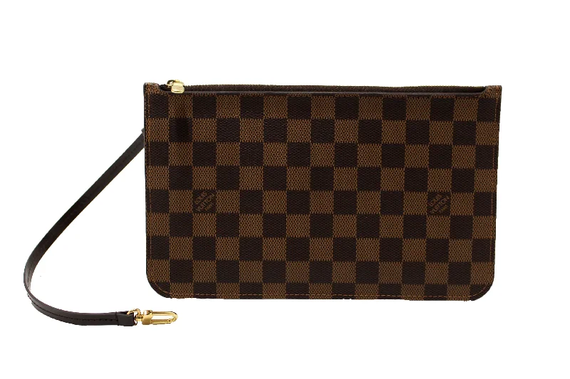 Authentic Louis Vuitton Damier Ebene Neverfull Pouch Pochette