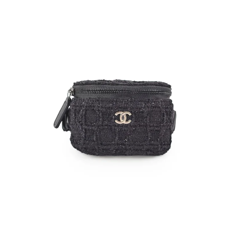 Chanel Wristlet Tweed Black Pouch - Series 30