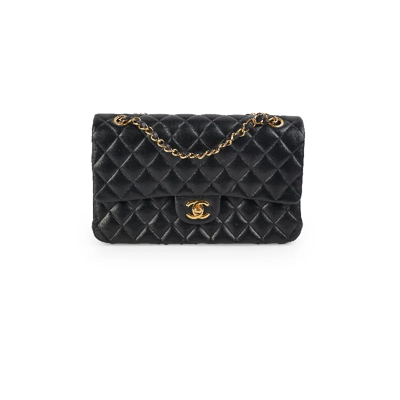 Chanel medium/large quilted classic flap black (microchipped)