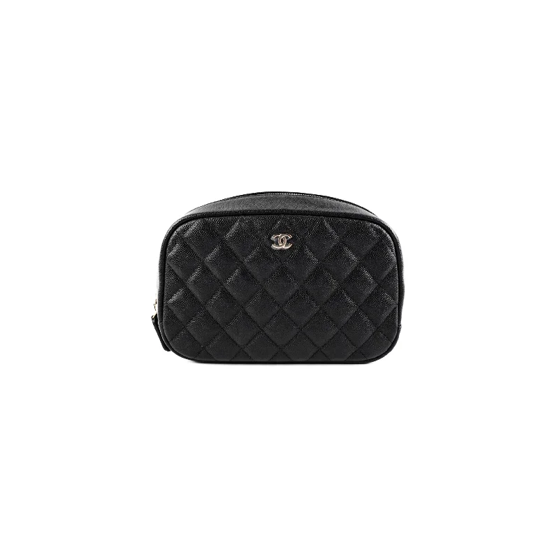 Chanel Quilted Caviar Pouch Black