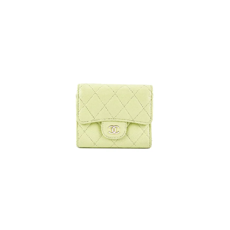 Chanel Compact Wallet Green